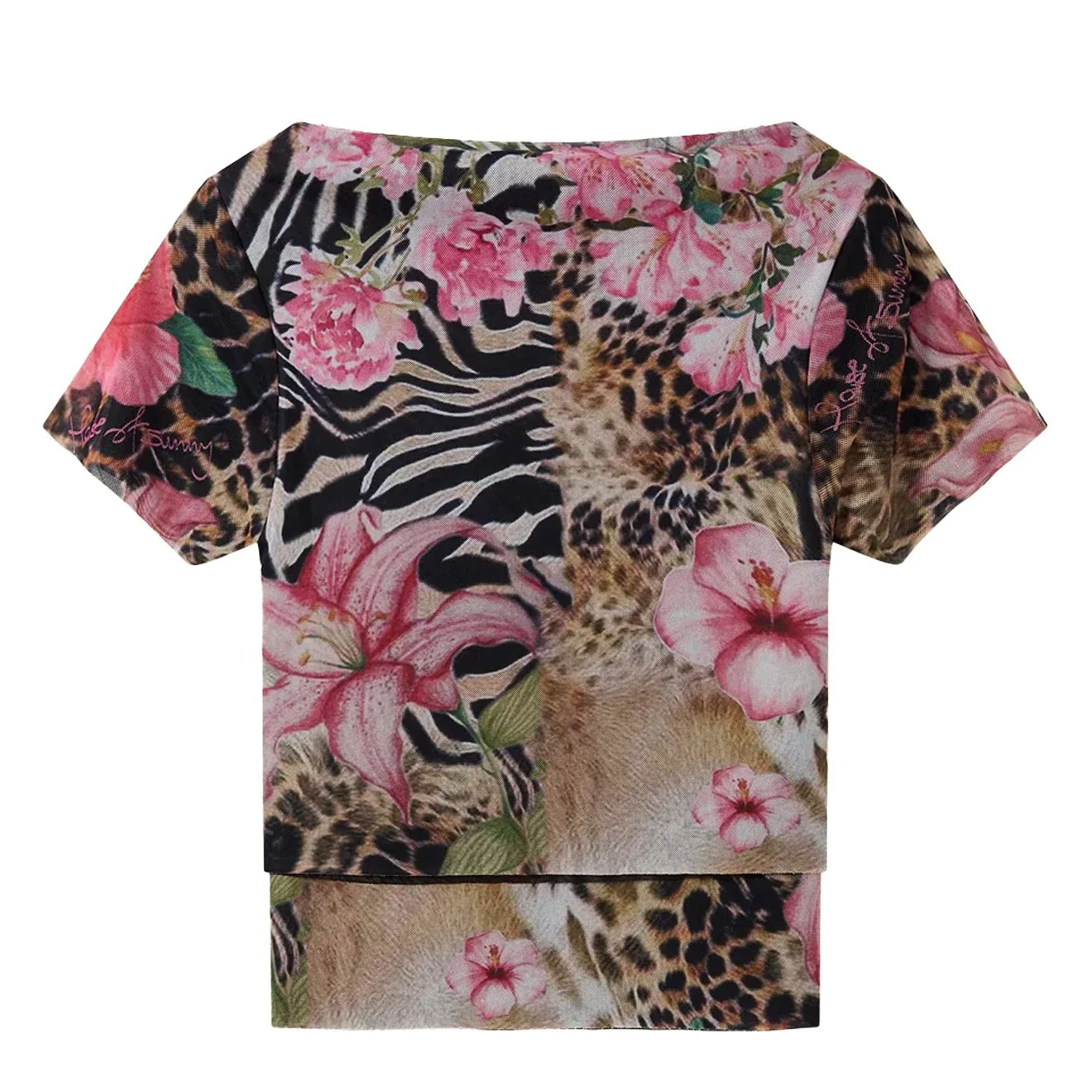 House of Sunny Tropical Mesh Top Multi - Image 2