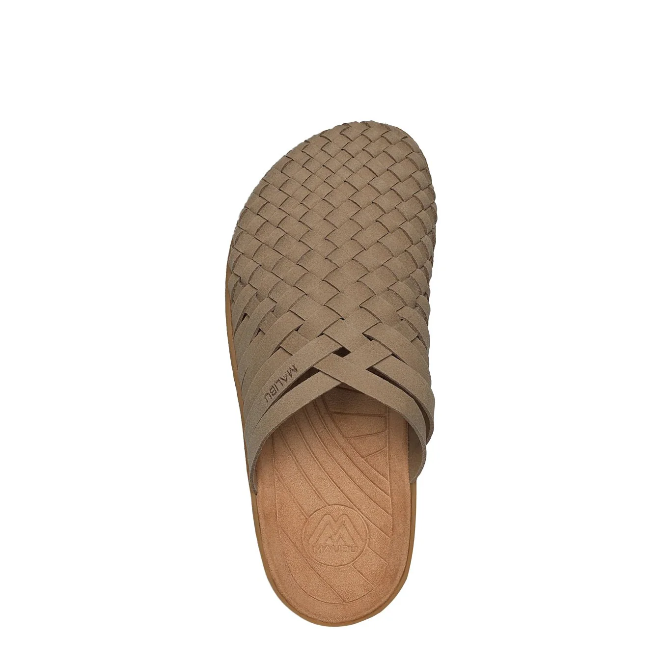 Malibu Womens Colony Suede Vegan Leather Sandal Taupe / Tan - Image 2