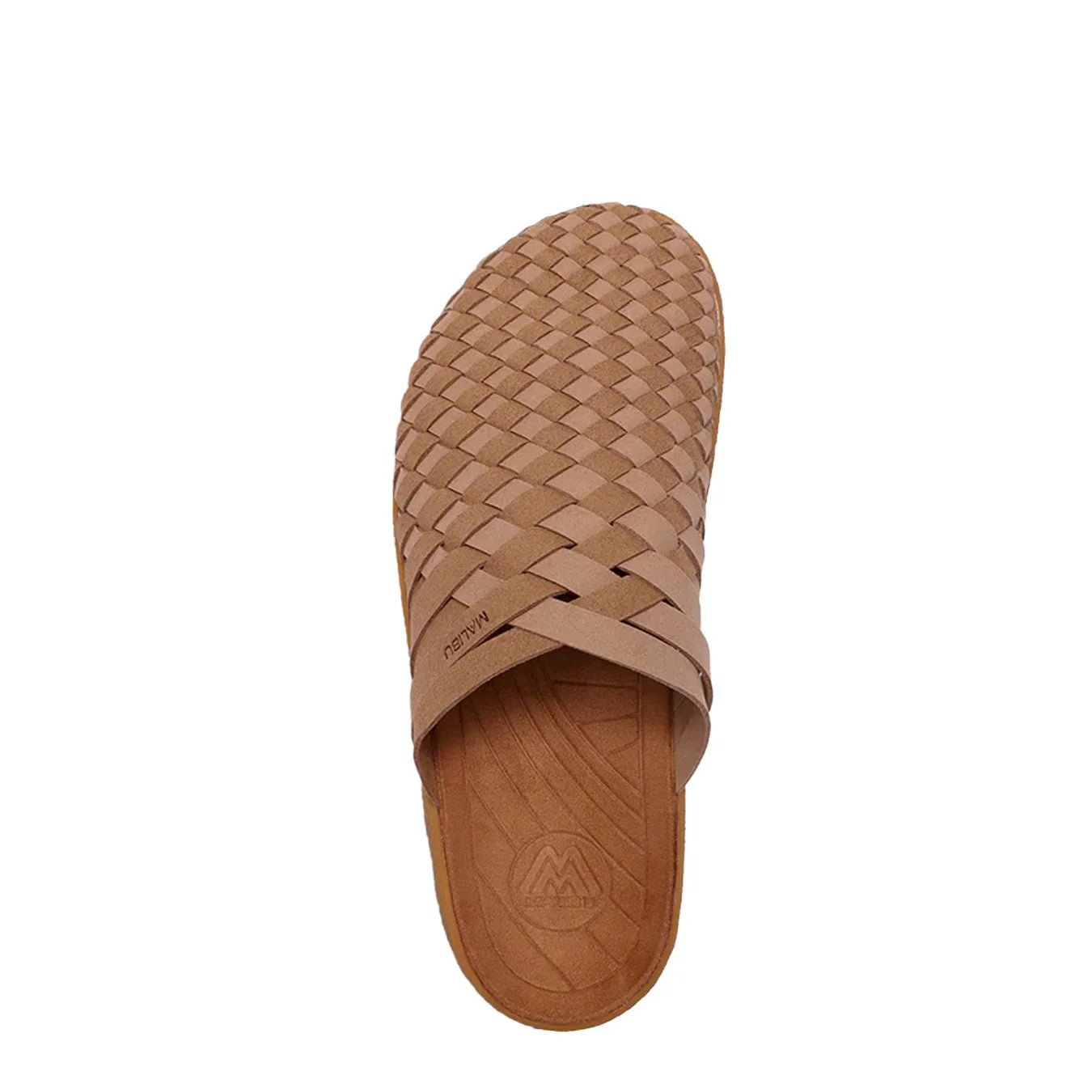 Malibu Womens Colony Two Tone Suede Vegan Leather Sandal Coyote / Beige / Tan - Image 2