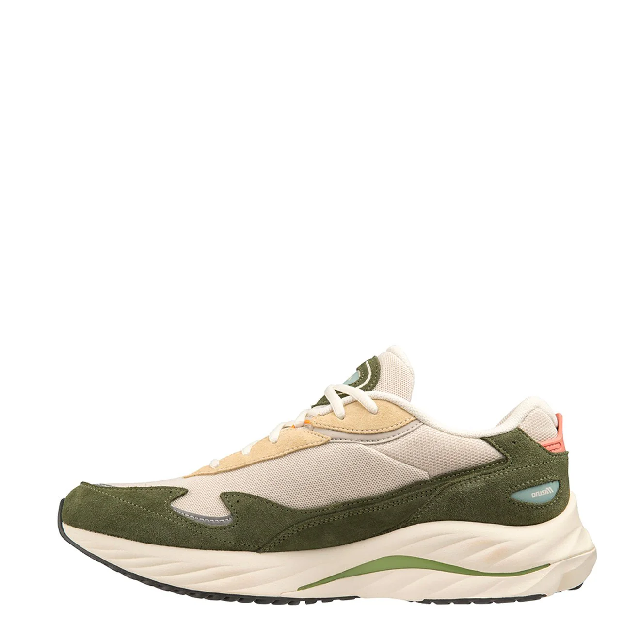 Mizuno Wave Rider B Trainer Summer Sand / Dark Shadow / Rifle Green - Image 2