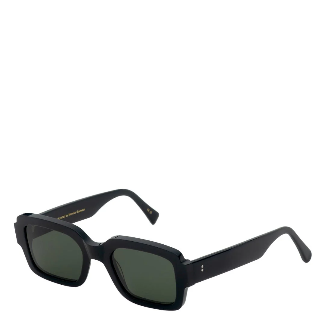 Monokel Eyewear Apollo Sunglasses Black / Green Lens - Image 2