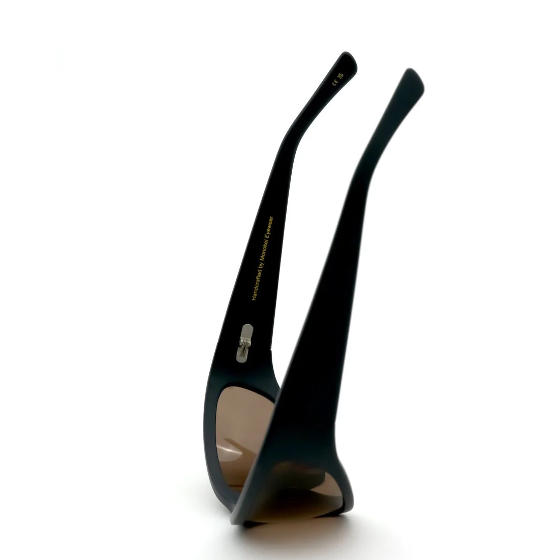 Monokel Eyewear Crow Sunglasses Matt Black / Brown Polarised Lens - Image 3