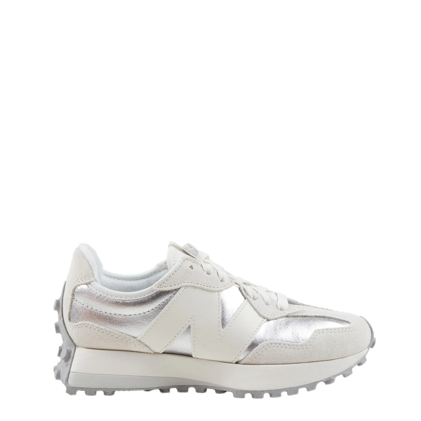 New Balance Womens 327 Shoes Silver Metallic / Sea Salt