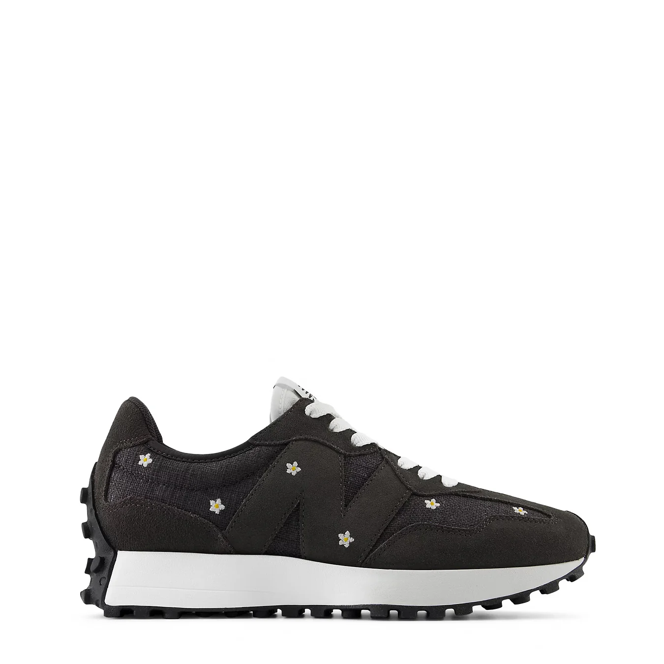 New Balance Womens 327 Trainer Black Cement / White