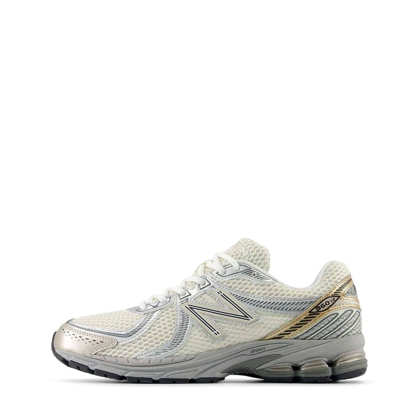 New Balance Womens 860v2 Sea Salt / Golde Metallic / Harbour Grey - Image 4