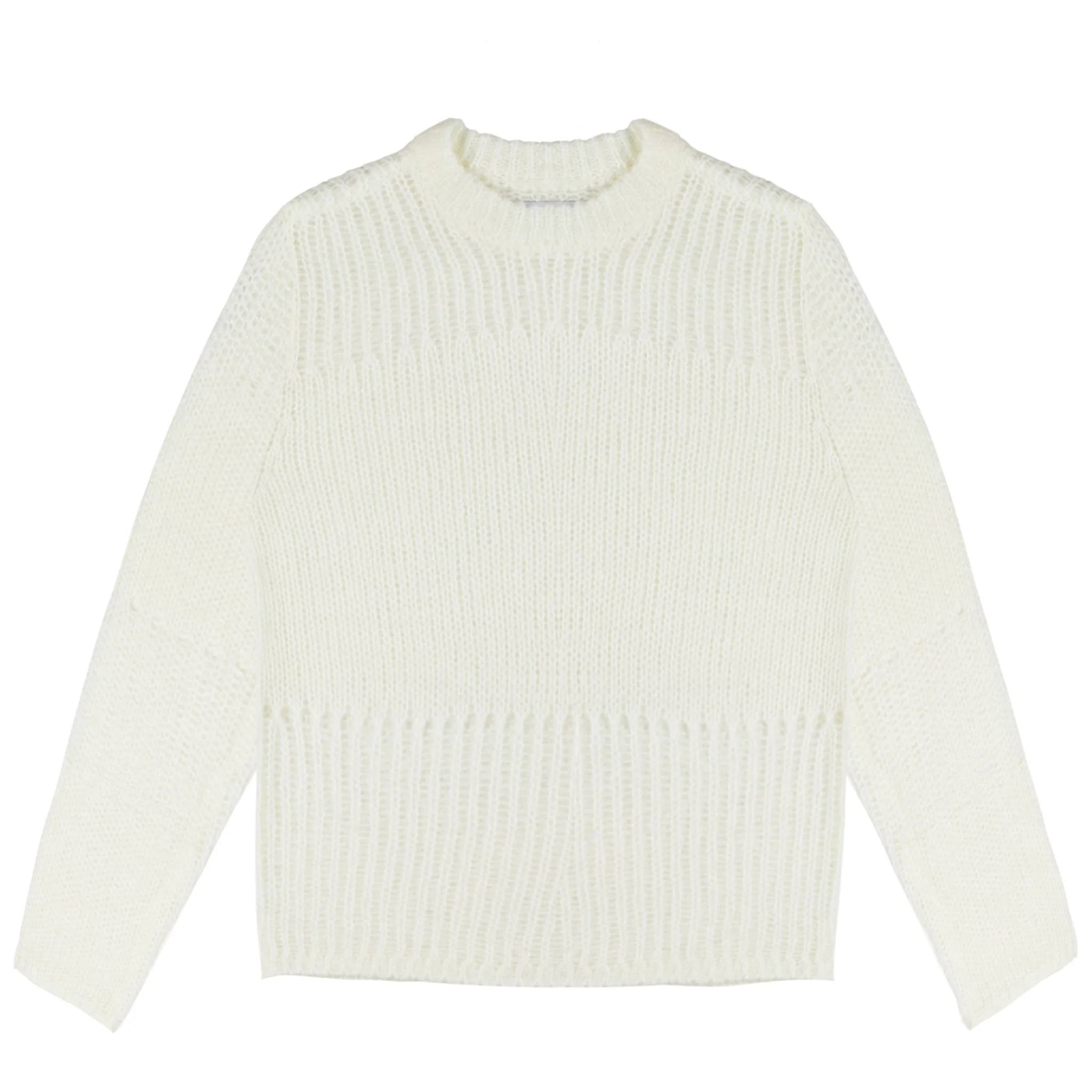 Obey Womens Trivia Open Knit Sweater Cream