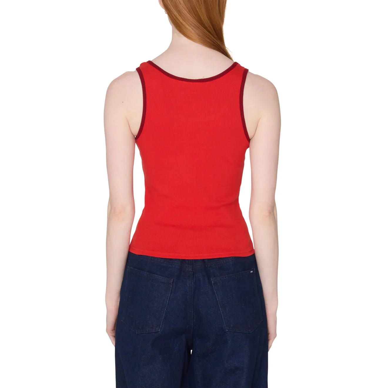 Obey Womens Loren Rib Tank Red - Image 4