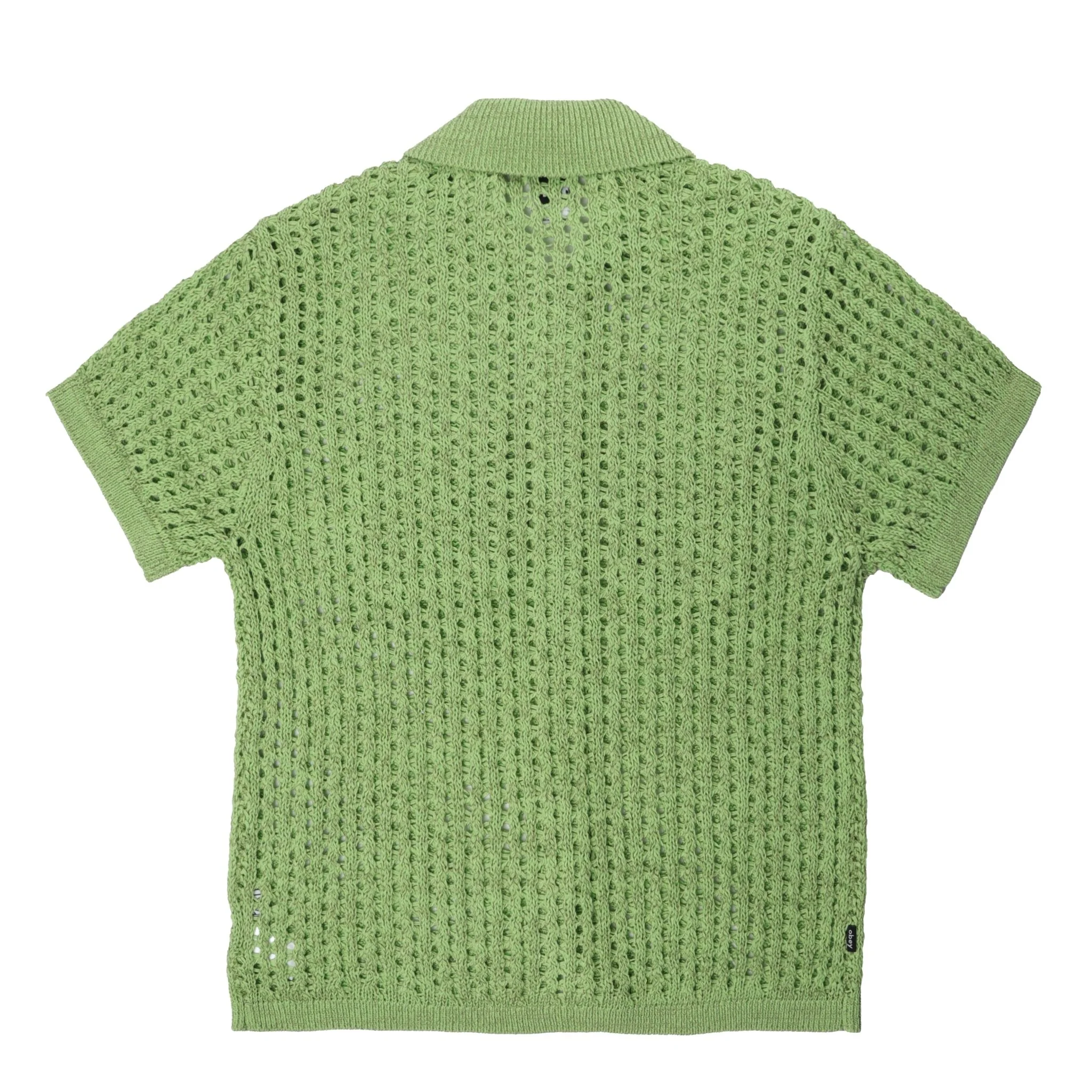 Obey Womens Milly Open Knit Sweater Light Green Multi - Image 2