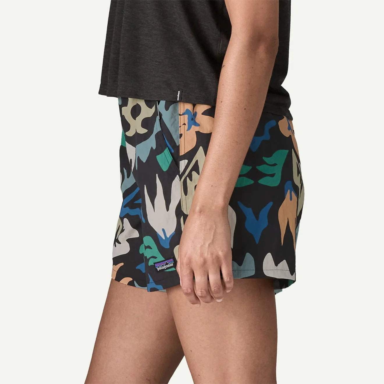 Patagonia Womens Baggies Shorts 5 in. Kaleido Black - Image 3