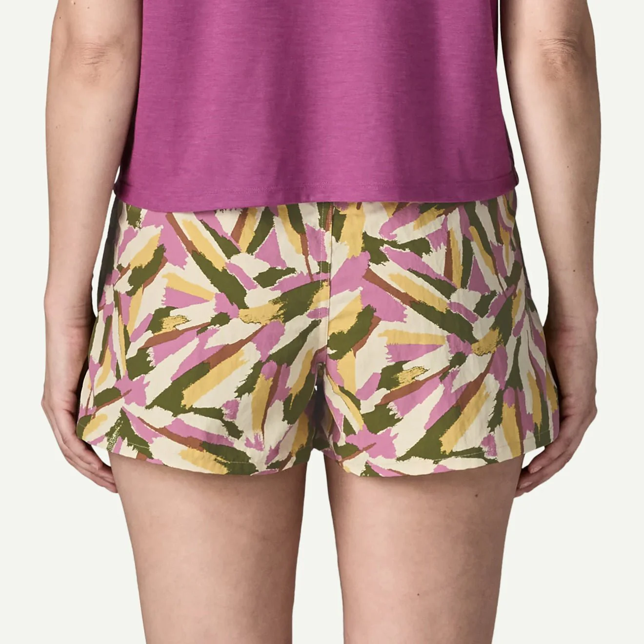 Patagonia Womens Barely Baggies Shorts 2 1/2 in. Small Sunshine Natural - Image 3