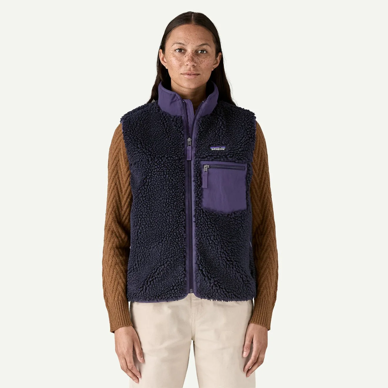 Patagonia Womens Classic Retro-X Fleece Vest Sunken Blue - Image 2