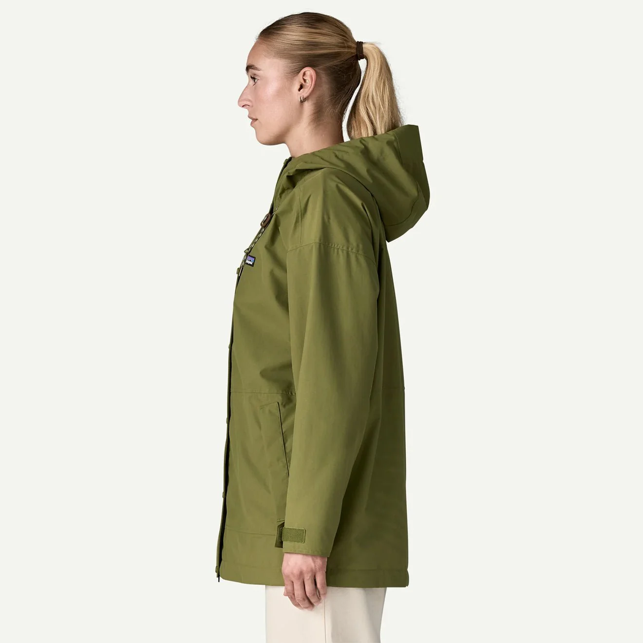 Patagonia Womens Outdoor Everyday Rain Jacket Caper Green - Image 3