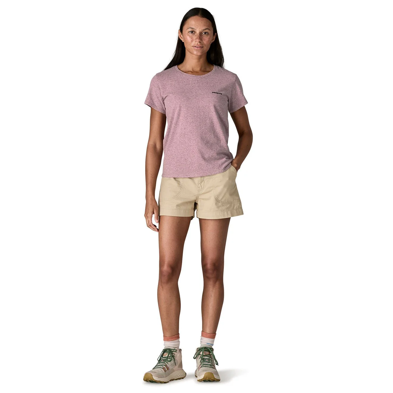Patagonia Womens P-6 Logo Responsibili-Tee Quiet Violet - Image 5