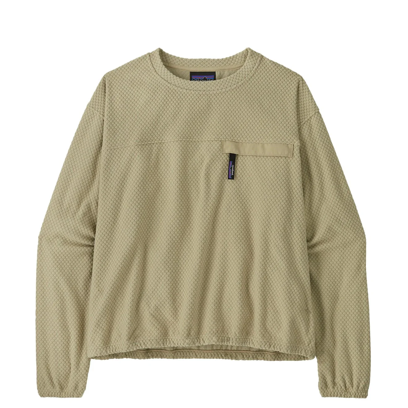 Patagonia Womens Textured Fleece Crewneck Weathered Stone