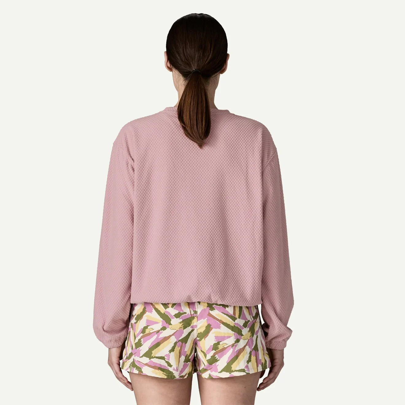 Patagonia Womens Textured Fleece Crewneck Weathered Stone - Image 3