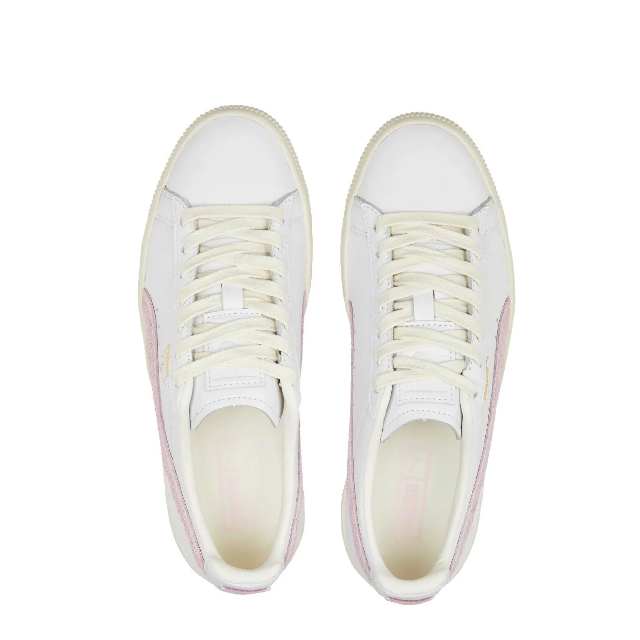 Puma Clyde Base Trainer Puma White / Pearl Pink / Puma Team Gold - Image 2