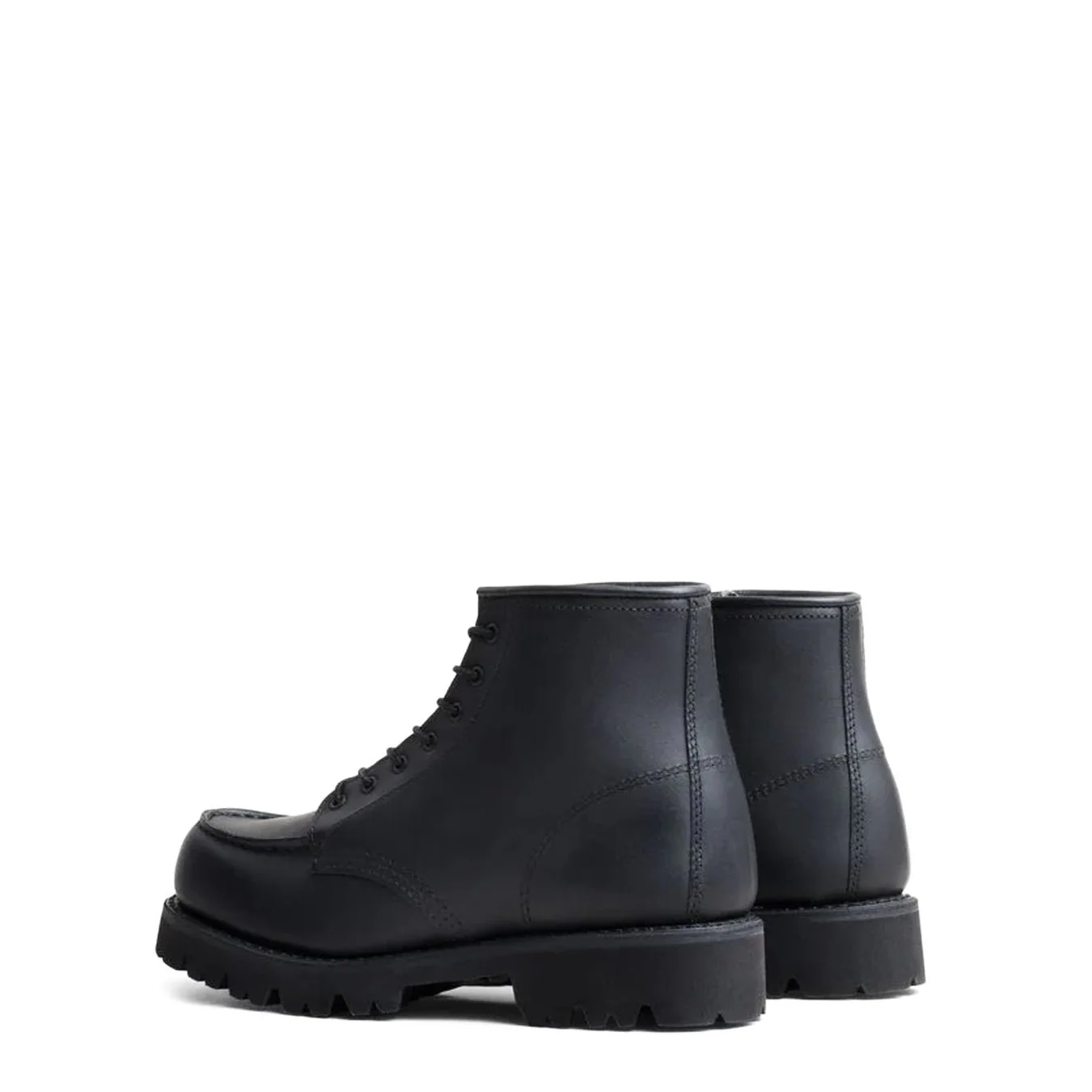 Red Wing Womens 6-Inch Porter Moc Toe Boots Black Boundary - Image 3