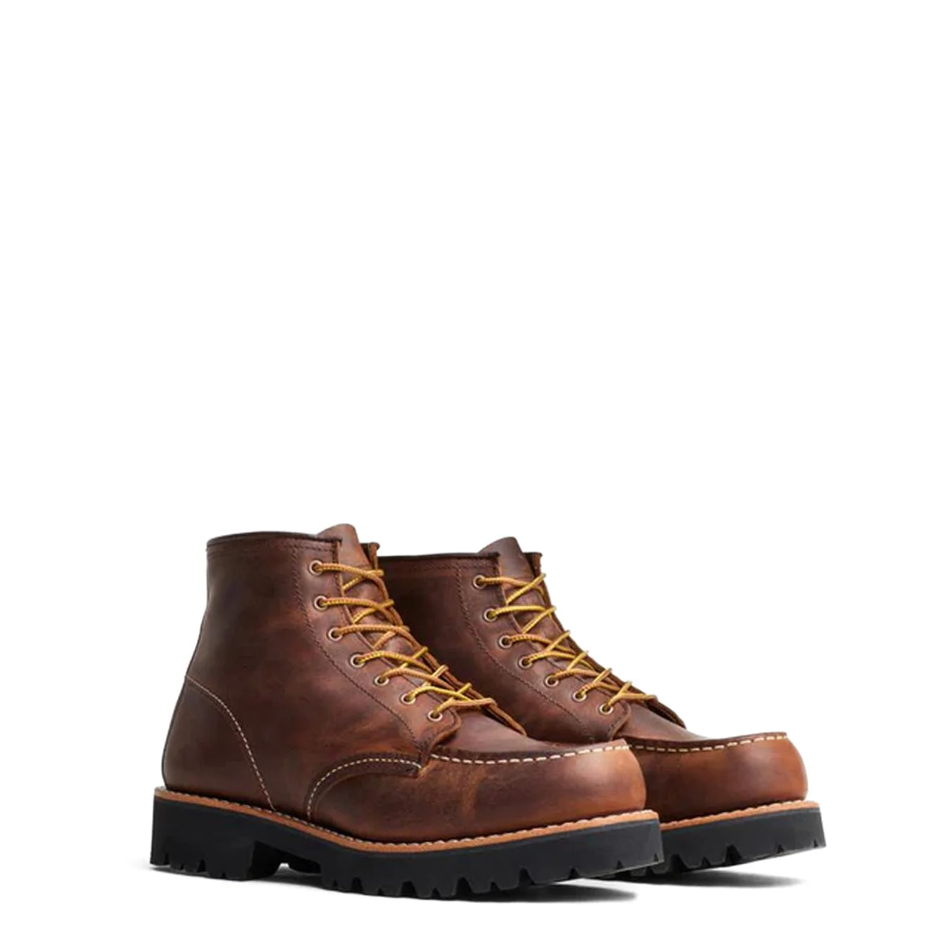 Red Wing Womens 6-Inch Porter Moc Toe Boots Copper Rough & Tough - Image 2