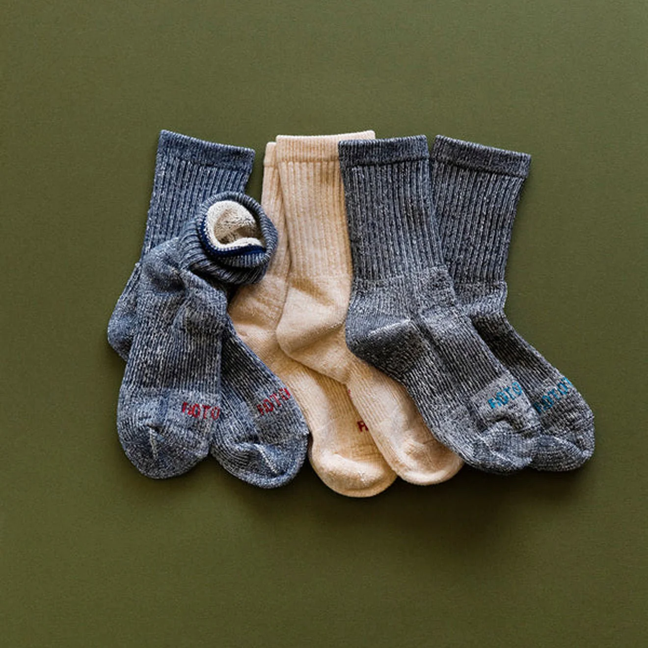 ROTOTO Womens Double Face Mini Crew Socks Organic Cotton Salmon - Image 2
