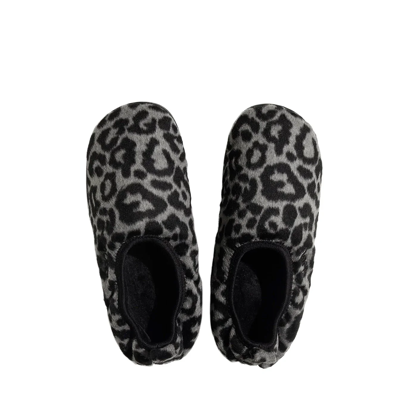 Subu Womens Dots Vamp Slipper Leopard Black - Image 2