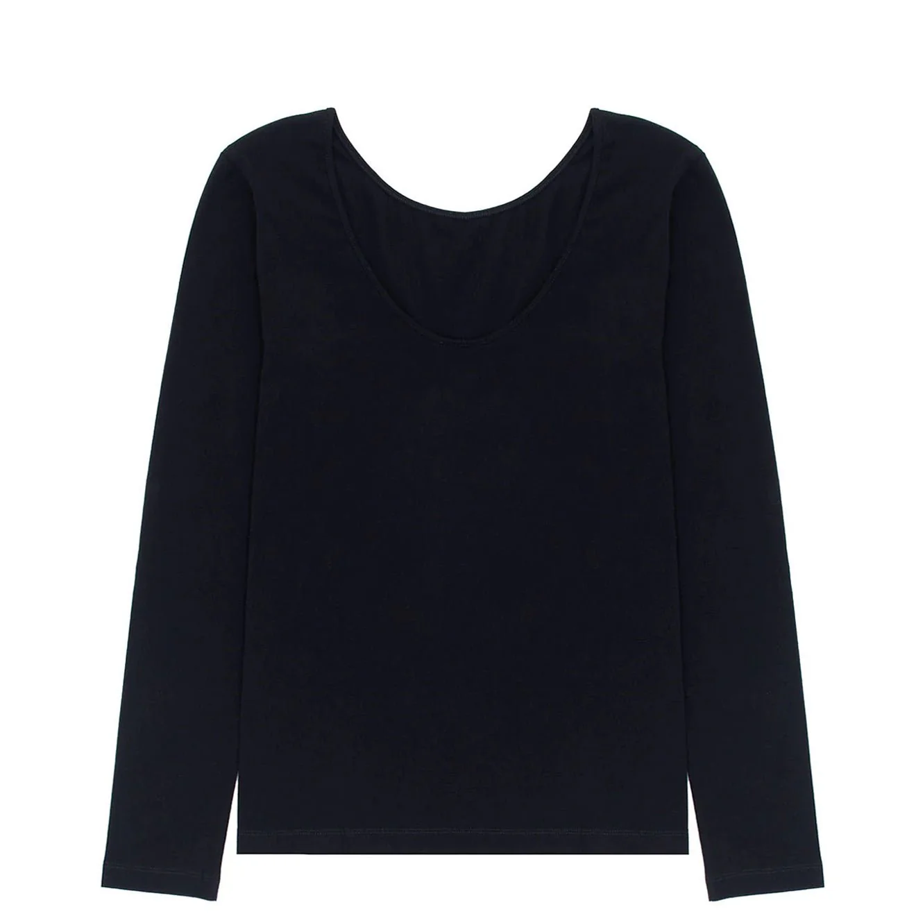 Sunspel Womens Scoop Back Top Black - Image 2