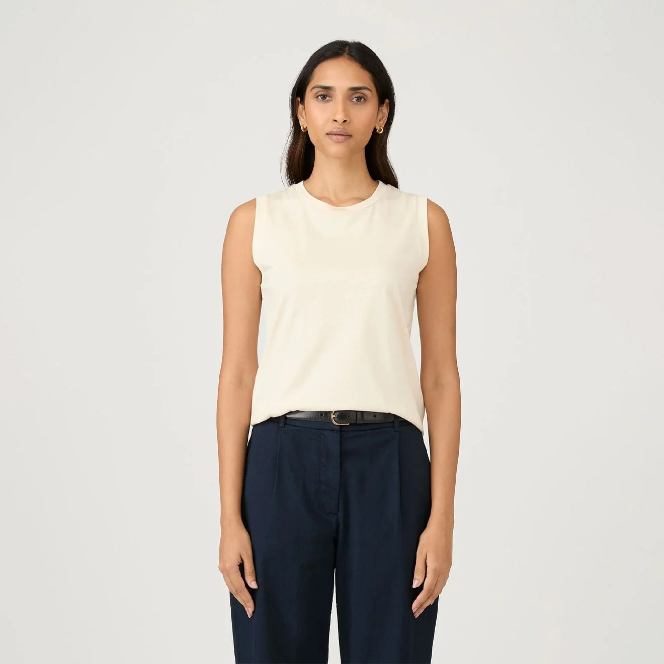 Sunspel Womens Tank T-Shirt Undyed - Image 2