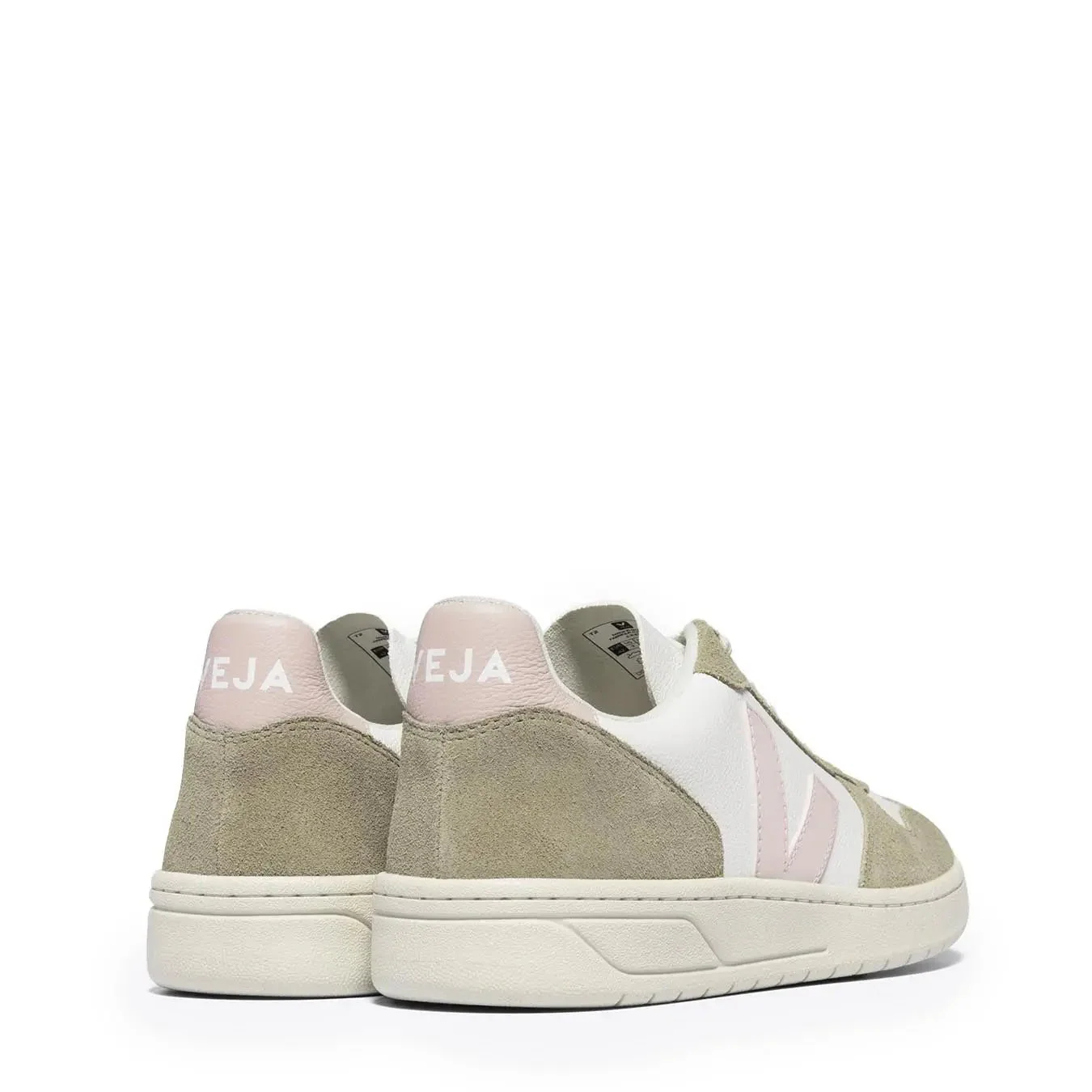 Veja Womens V-10 Chromefree Leather White Petale Sahara - Image 3