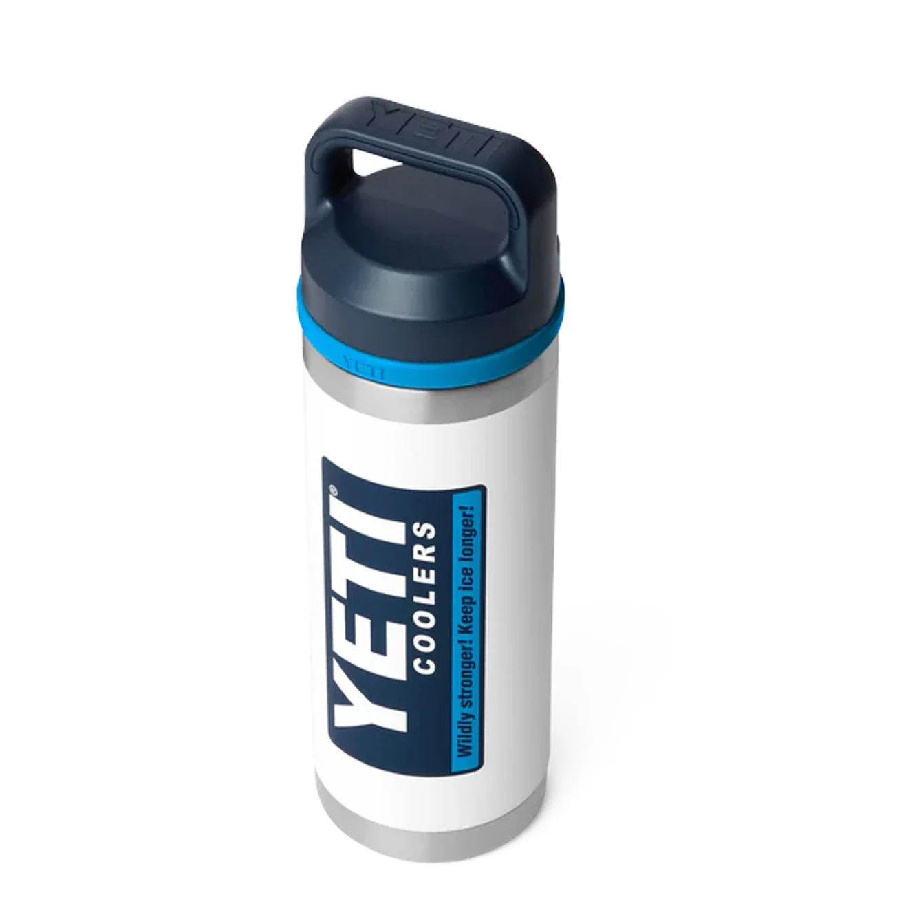 YETI 18oz Rambler Chug Bottle White / Blue - Image 2