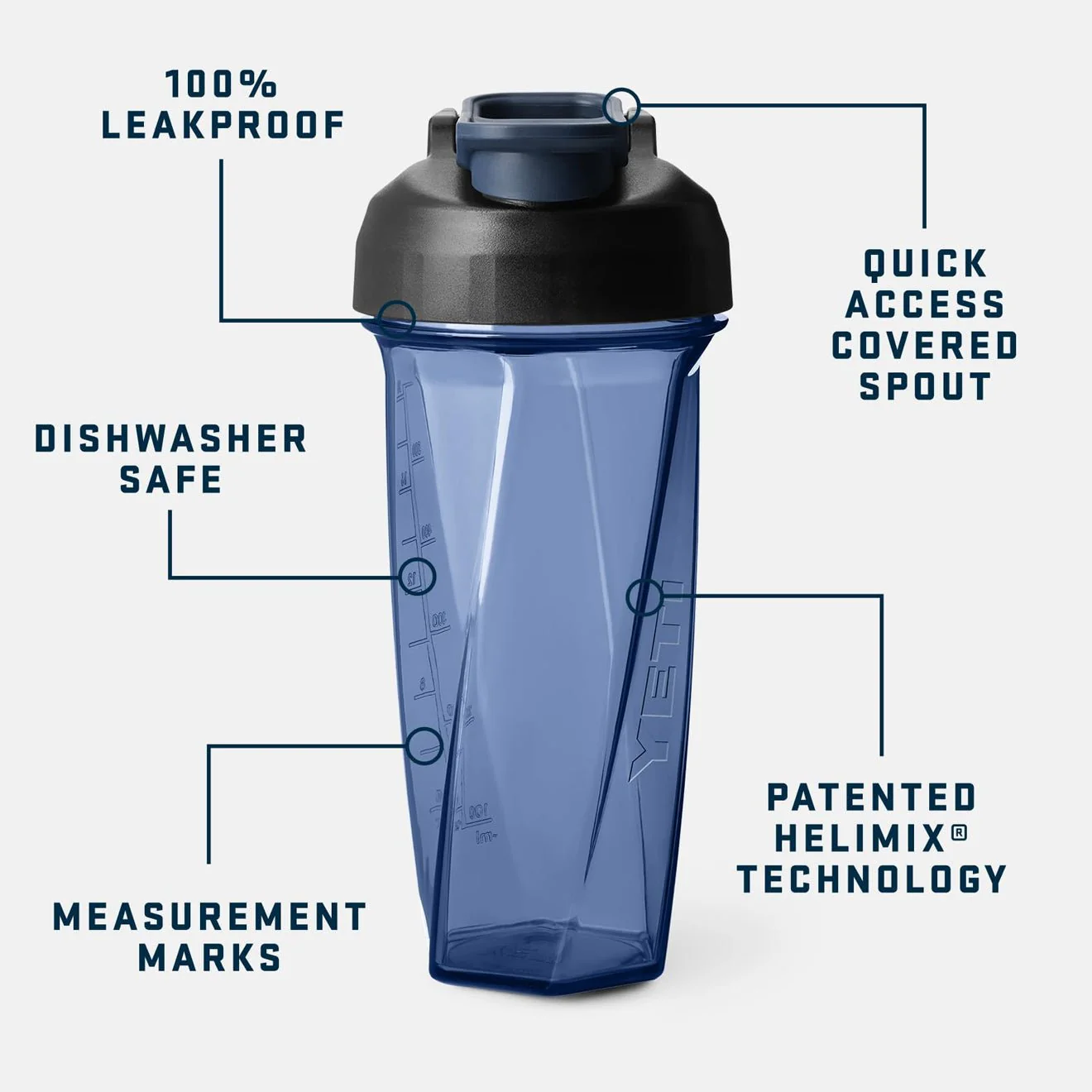 YETI 27 oz (737 ml) Shaker Bottle Charcoal - Image 5