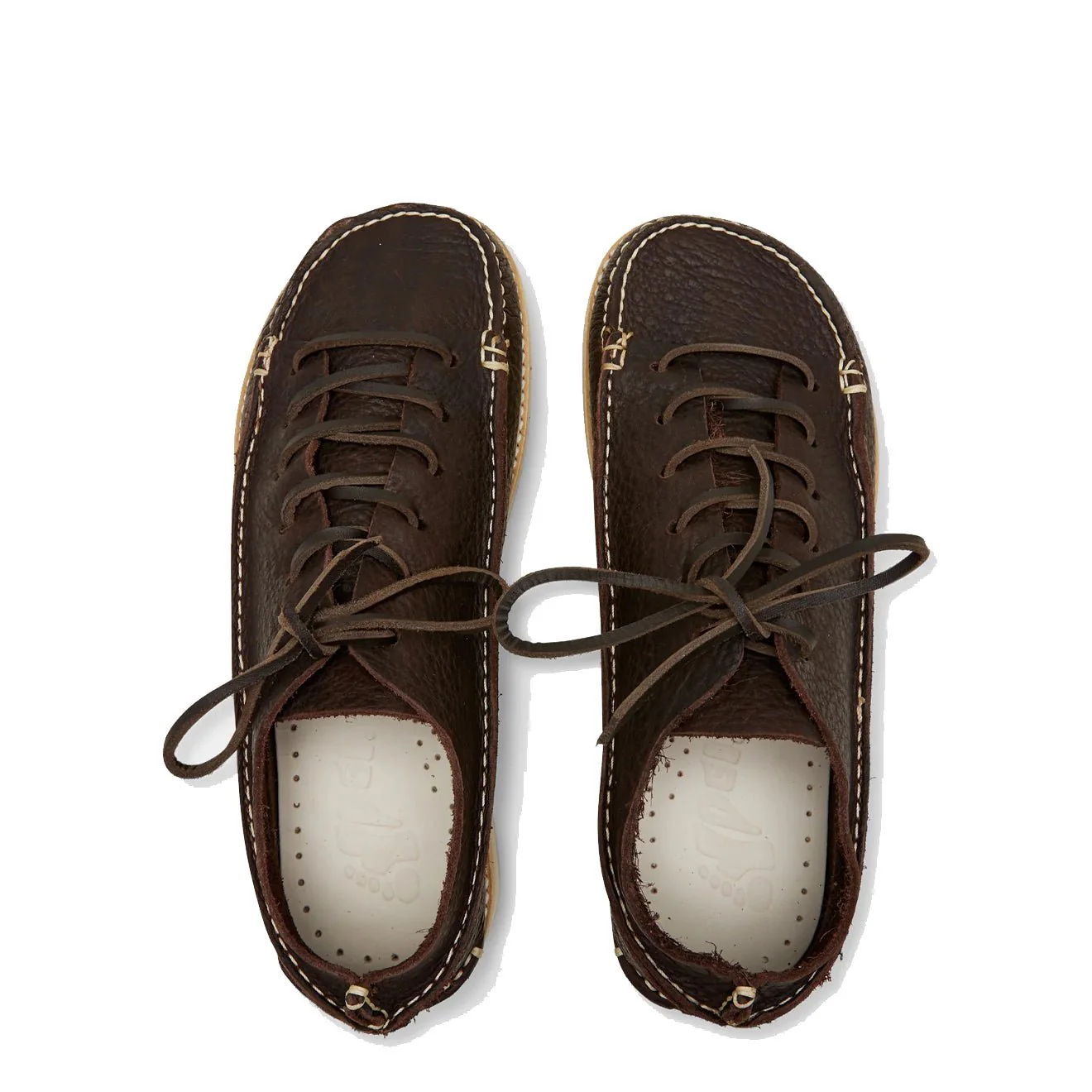 Yogi Womens Finn 3 Shoe Ostrich Leather Dark Brown - Image 4